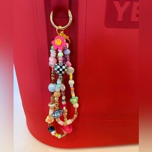 Colorful Beaded Keychain Accessory